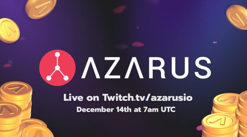 Gaming Platform Azarus to list on Uniswap – onramps multi-million streaming audience to blockchain