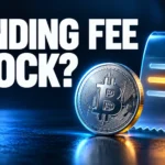 Funding fee shock? A silver crypto coin beside an illuminated funding receipt.