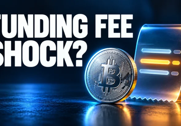 Funding fee shock? A silver crypto coin beside an illuminated funding receipt.