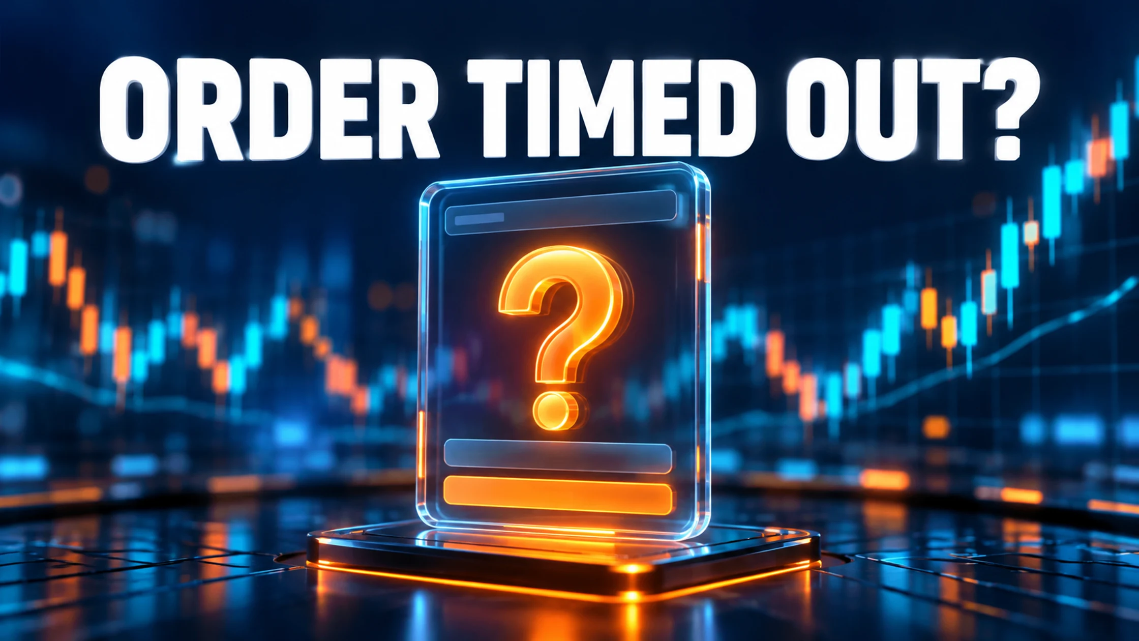 Order timed out? A question mark on a trading screen.