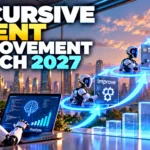 Recursive Agent Improvement Watch 2027 showing AI agents iteratively improving, testing and deploying changes